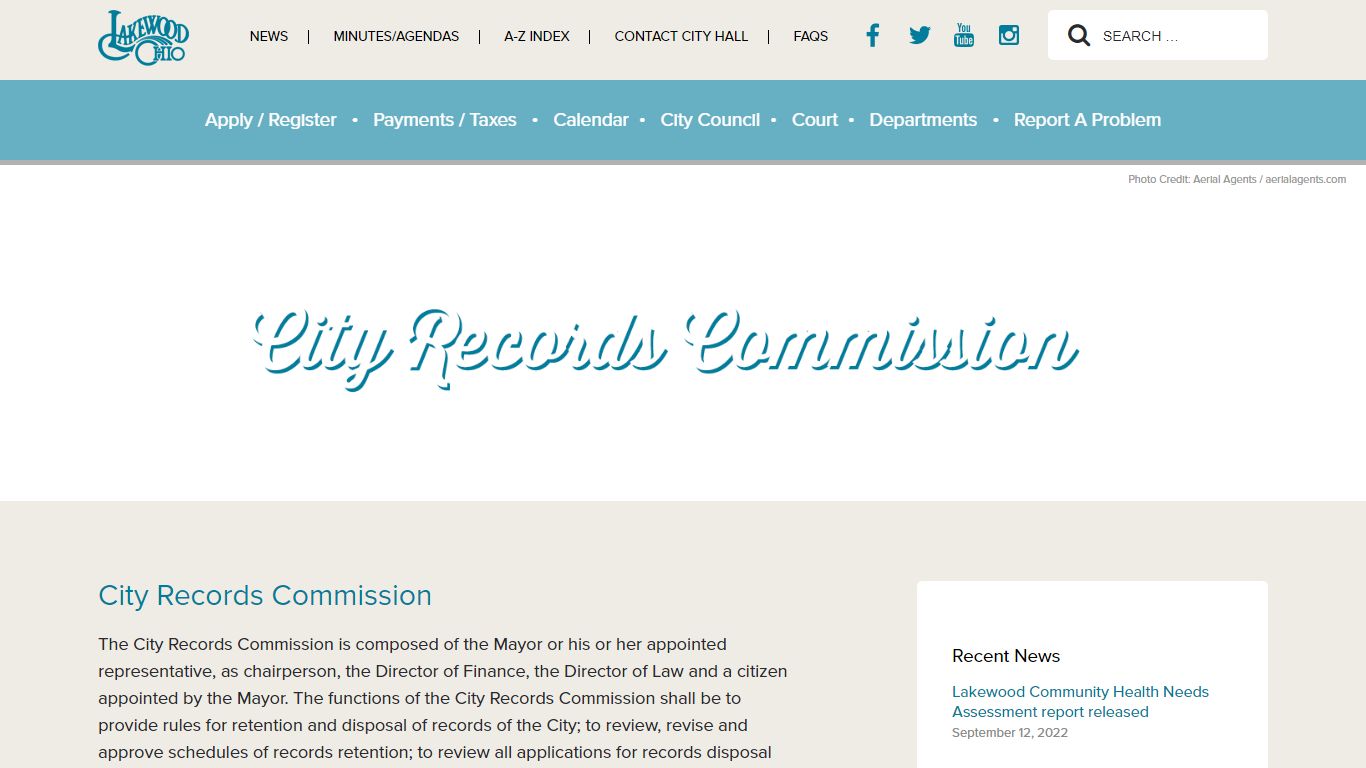 City Records Commission « The City of Lakewood, Ohio